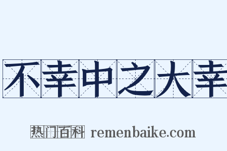不幸中之大幸是什么意思的图片